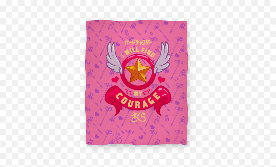Cardcaptor Sakura I Will Find My Courage Blanket Blankets Lookhuman - Emblem Png,Cardcaptor Sakura Transparent