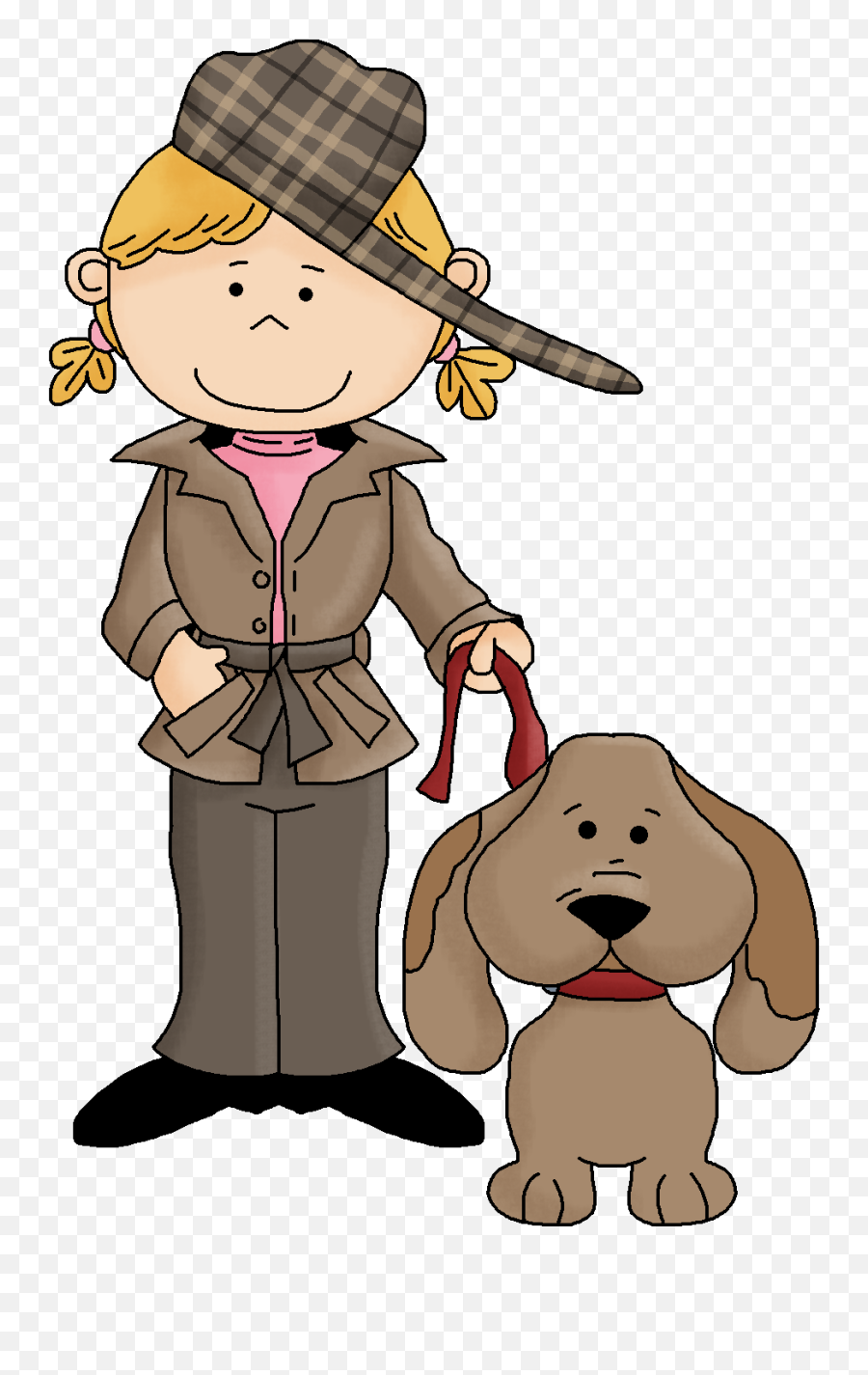 Download Female Detective Transparent Image Clipart Png Free - Clip Art Detective And Dog,Detective Hat Png
