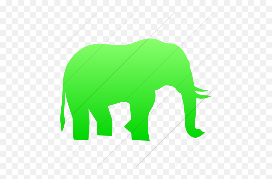 Iconsetc Simple Ios Neon Green Gradient Animals African - Big Png,Elephant Icon