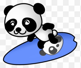 Gambar Kartun Panda - Clipartsco Surfing Panda Png,Gambar Icon Lucu