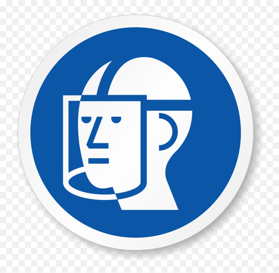 Iso Wear Face Shield Sign Sku Is - 1009 Language Png,Icon Face Shields