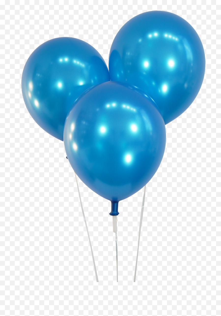 12 Inch Blue Balloons Metallic Latex 100 Pc Bag Png Real