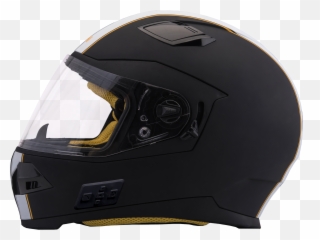 Quin Design - Spitfire Nero Full Face Smart Motorcycle Helmet png