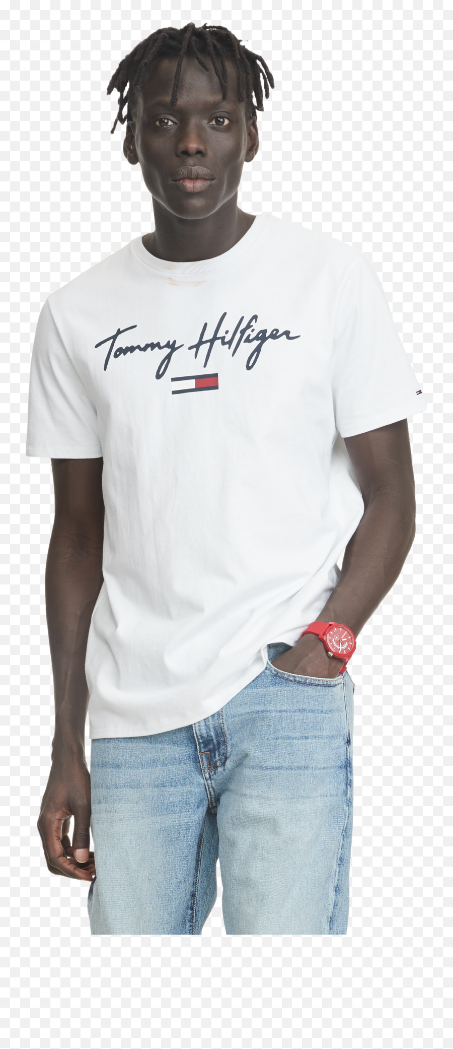 Tommy Hilfiger Menu0027s Morgan White Tee - Tommy Hilfiger T Shirt Writing Png,Wesc Icon T Shirt