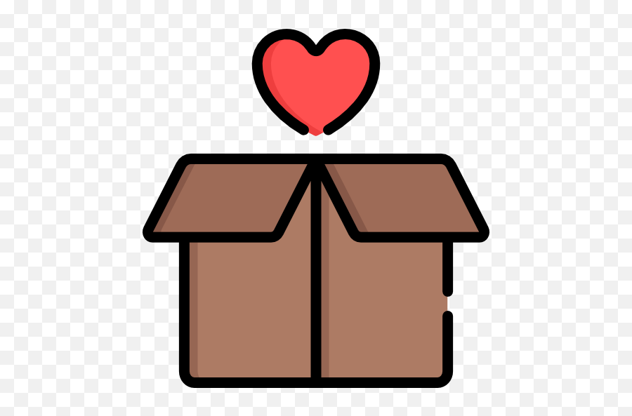 Heart Box Icon From Charity Pack Style - Lineal Color Icon Gift Work Png,Love Icon Pack