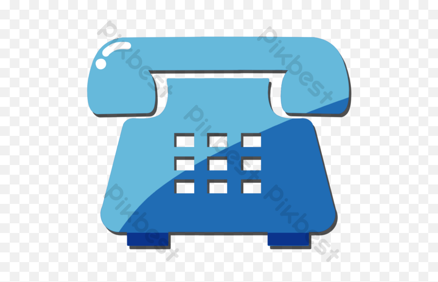 Drawing Blue Old Phone Icon Free Png Transparent Layer Psd - Receiver Phone Symbols Png,Fax Machine Icon Free
