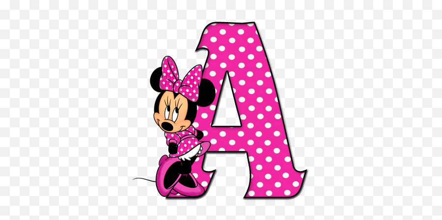 Download Hd Pink Minnie Mouse Png Alfabeto Decorativo - Minnie Png,Minnie Mouse Png