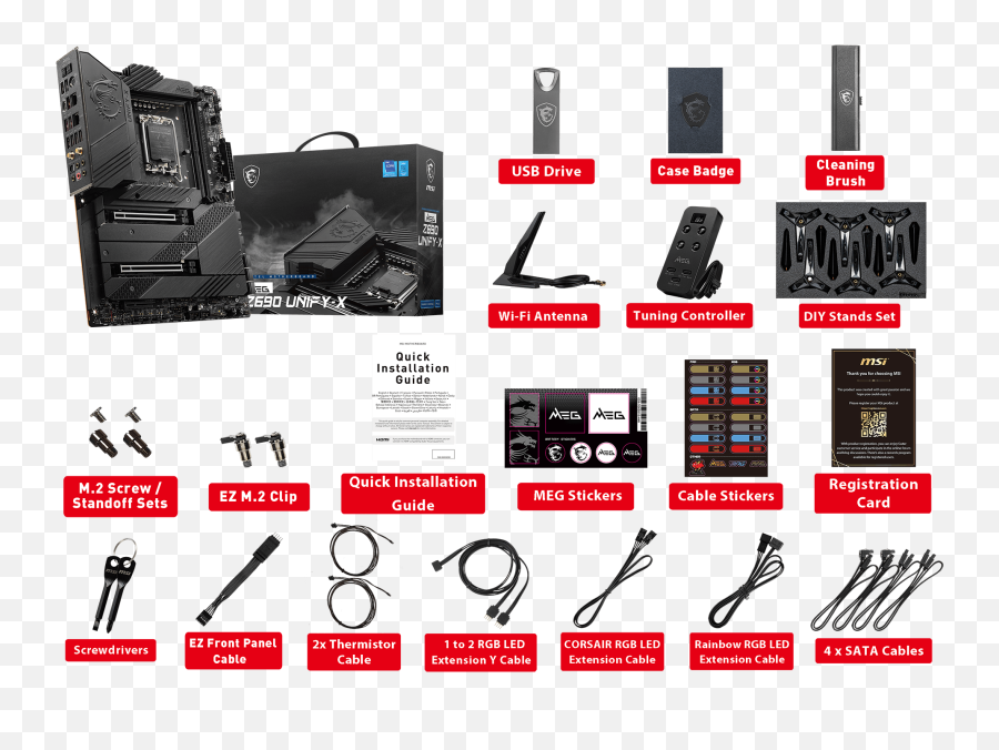 Msi Meg Z690 Unify - X Gaming Motherboard Atx Intel 12th Gen Msi Z690 Mag Ace Png,What Does A Red X On The Battery Icon Mean