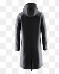 The W Carbon Wool Coat - Hooded png