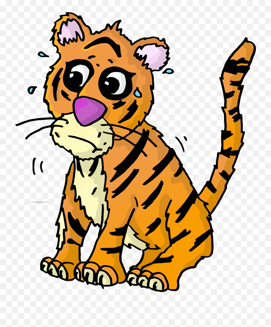 Scream Cartoon Tigger Clipart Png Image - Scared Cartoon Scared Tiger,Scream Png