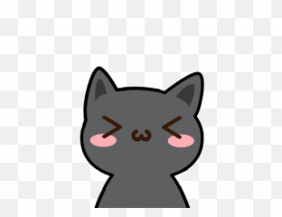 Download Report Abuse - Png Kawaii Face Cat Full Size PNG Cartoon Black