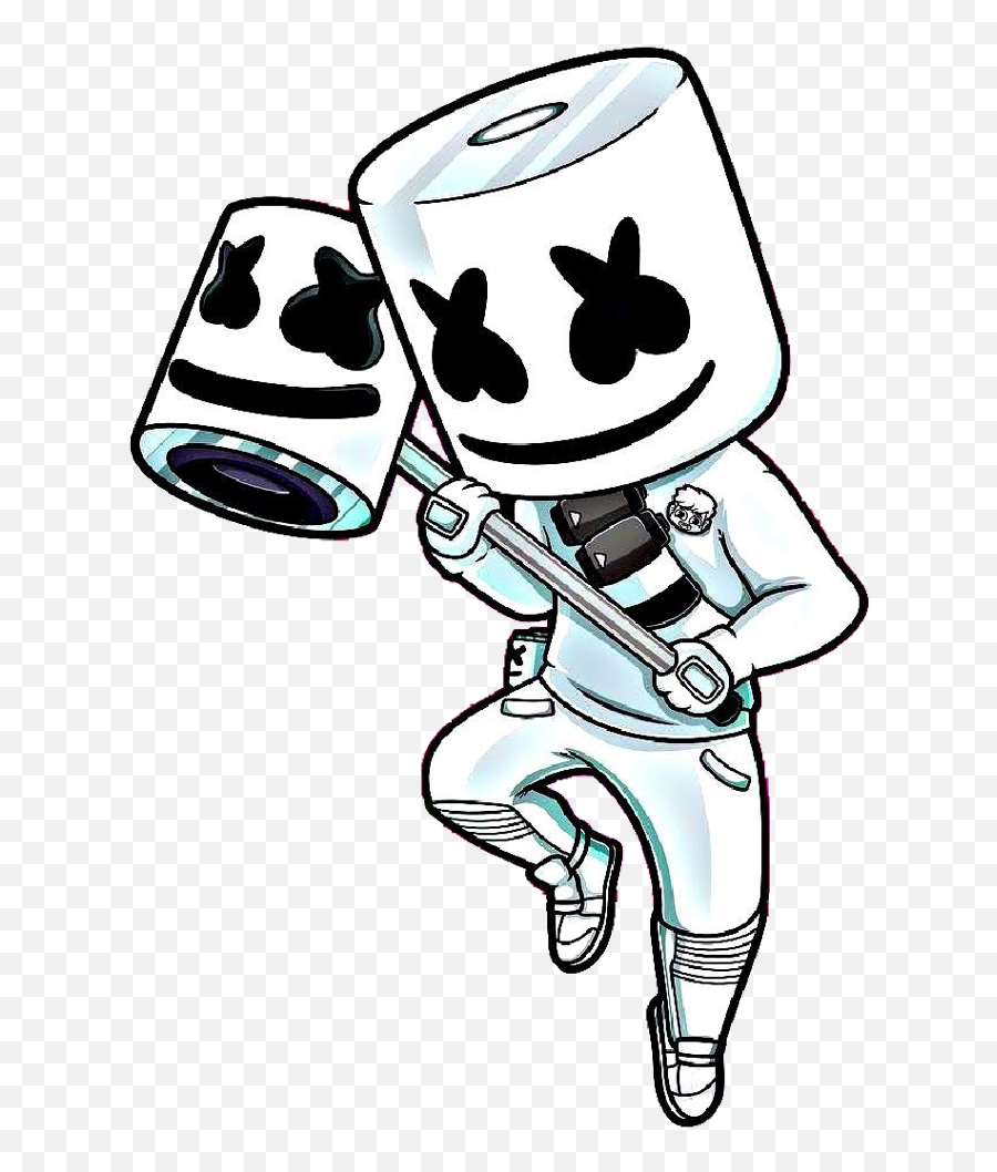 How to Draw Marshmello Fortnite with StepbyStep Pictures