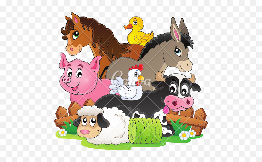 Farm Animals Clipart Community - Cartoon Images Of Farm Animal Guessing Game Ppt Png,Cartoon Animals Png