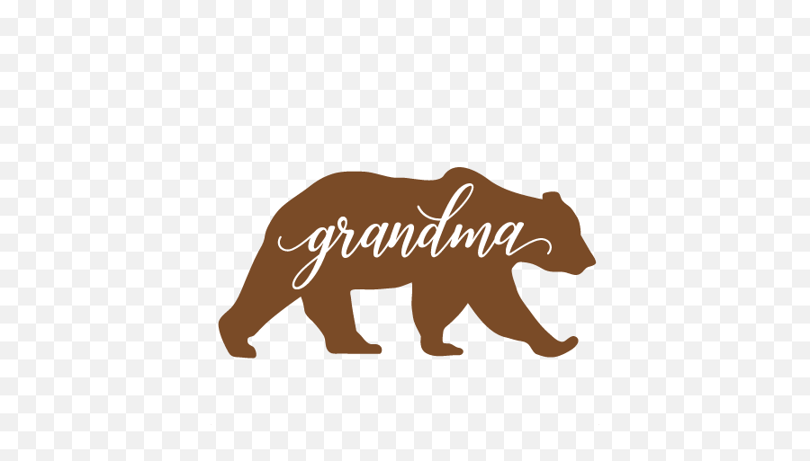 Grandma Bear Svg Cuts Scrapbook Cut - Grandma Bear Svg Free Png,Bear Silhouette Png