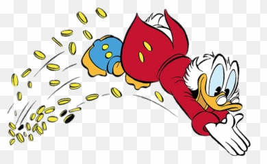 Ducktales Scrooge Mcduck Diving Into - Scrooge Mcduck Diving Into Money Png,Scrooge Mcduck Png