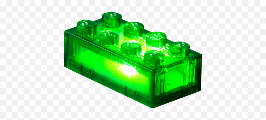 Transparent Green 2x4 Light Stax Brick - Transparent Green Lego Brick Png,Lego Transparent