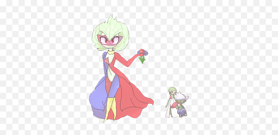 Pokemon Fusions Roserade Gardevoir Fusion Pokécharms - Roserade Gardevoir Fusion Png,Gardevoir Png