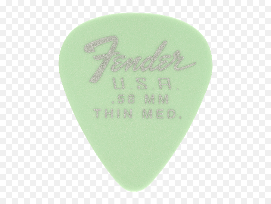 Fender 351 Dura - Tone 58 12pack Surf Green Guitar Picks Fender Png,Guitar Pick Png