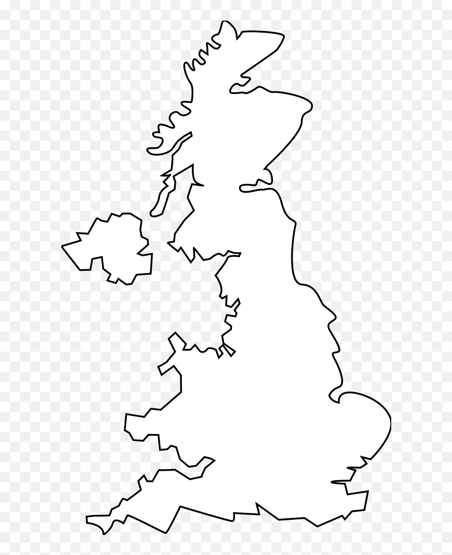 United Kingdom Outlined Png Svg Clip Art For Web - Download Uk Map White Outline,Kingdom Png