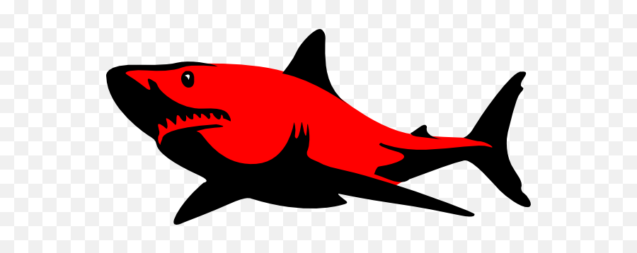 Redshark Clip Art - Vector Clip Art Online Transparent Background Shark Silhouette Png,Cartoon Shark Png