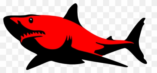 Redshark Clip Art - vector clip art online Transparent Background Shark Silhouette png
