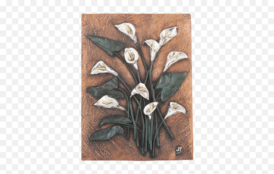 Copper U0026 Silver Calla Lilies Relief Du0027argenta Home Decor - Lovely Png,Calla Lily Png