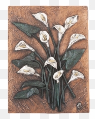 Copper U0026 Silver Calla Lilies Relief Du0027argenta Home Decor - Lovely Png,Calla Lily Png