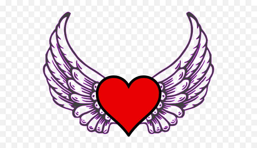 Heart - Cartoon Hearts With Wings 600x438 Png Clipart Vector Angel Wings Eps,Cartoon Wings Png
