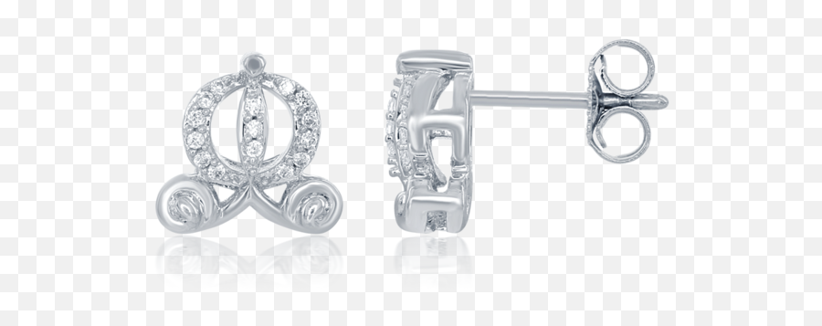 Cinderellau0027s Carriage Diamond Earrings 14cttw In Sterling - Earring Png,Cinderella Carriage Png