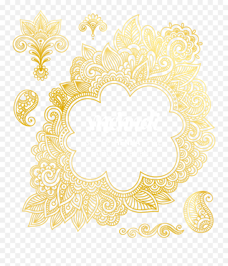 Download Picture Gold Text Frame Material Yellow Vector - Decorative Png,Yellow Frame Png