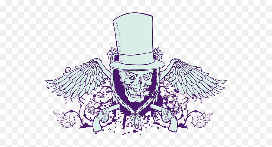 Skull Top Hat Kids T - Shirt Fictional Character Png,Transparent Top Hat