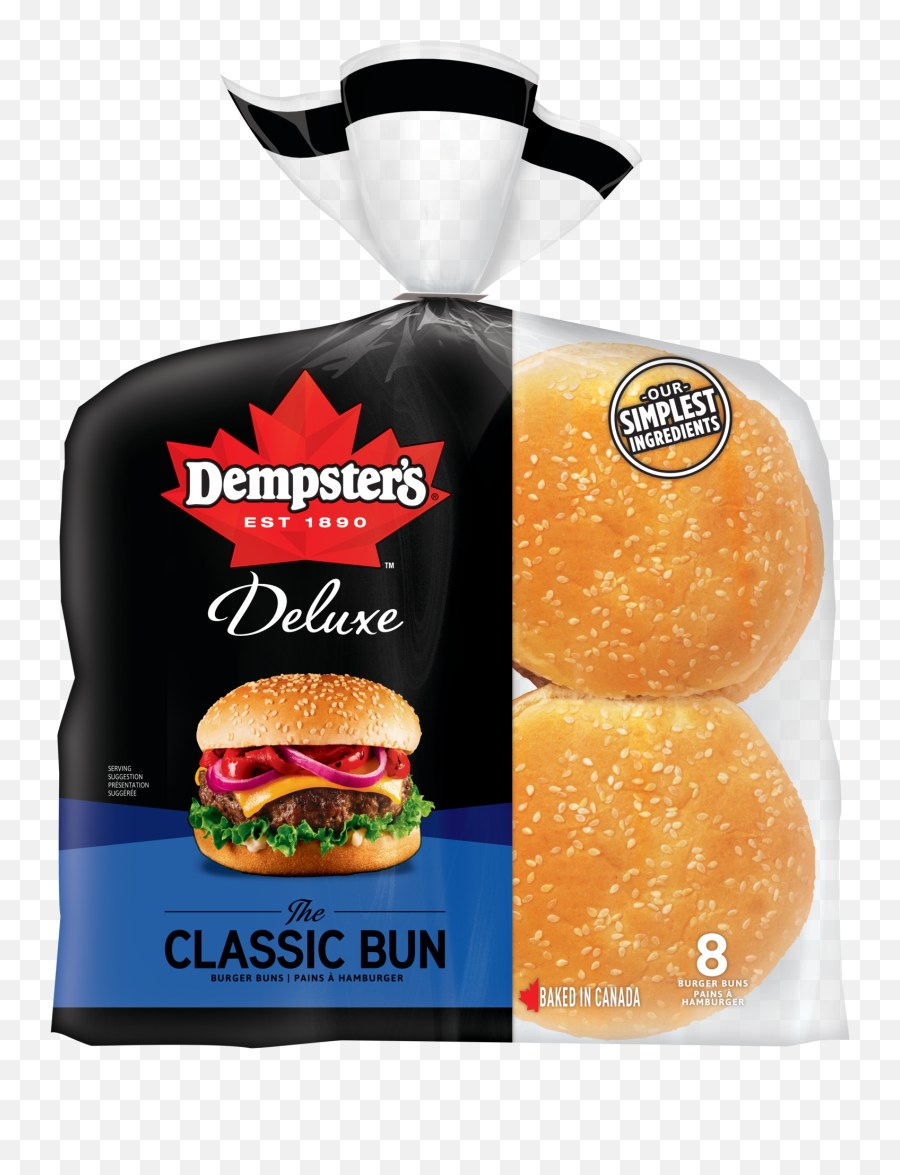 Deluxe Classic Bun Burger Buns - Dempsters Burger Buns Png,Burger Bun Png