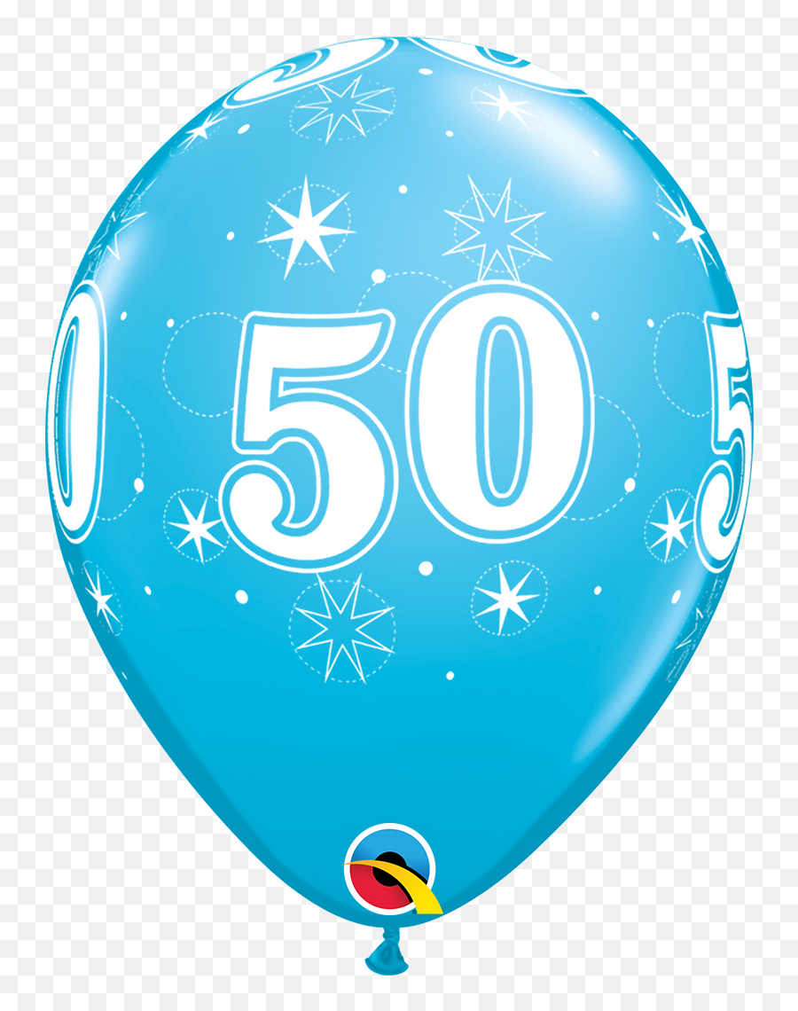 Blue 50th Birthday Balloons Clipart - 21 Birthday Balloon Transparent Png,50th Birthday Png