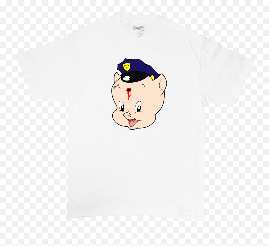 Porky Pig Tee White - Funny Raccoon T Shirts Png,Porky Pig Png