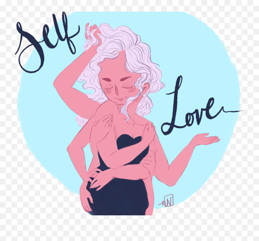Dribbble - Selflovepng By Nicki Newell Woman Self Love Cartoon,I Love Png