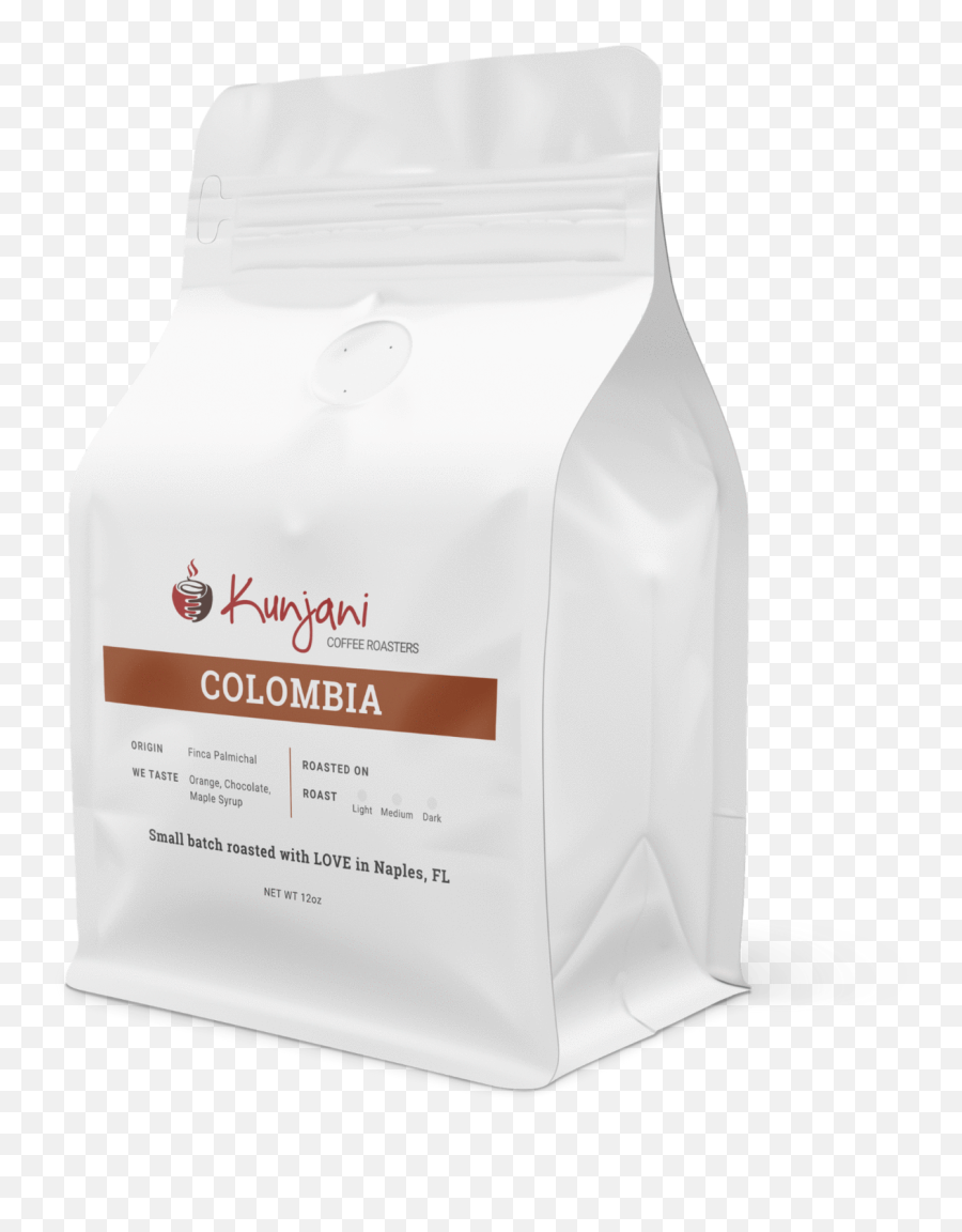 Colombia Finca Palmichal - Dark Roast Kunjani Craft Coffee Cardboard Packaging Png,Colombia Png