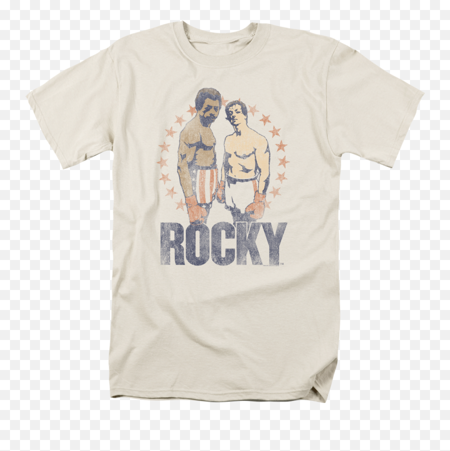 Download Hd Apollo Creed And Rocky Balboa T Shirt Men S - Rocky And Apollo T Shirt Png,Rocky Balboa Png