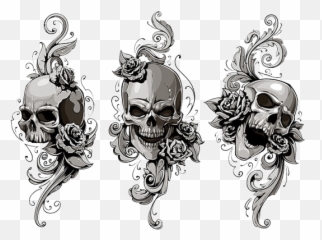 Skulls Tattoos Tattoo Awesome Design - Skull Tattoo Png,Cool Effects Png