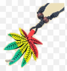 Necklace Rasta Cannabis Leaf - Pendant png