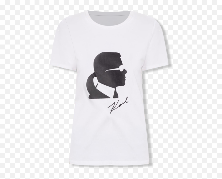 Cotton Silhouette Tee - Karl Lagerfeld Png,Karl Lagerfeld Icon