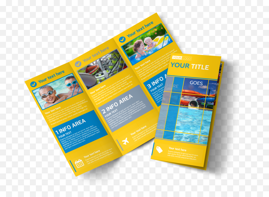 Water Park Brochure Template Mycreativeshop - Water Park Brochure Png,Water Slide Icon