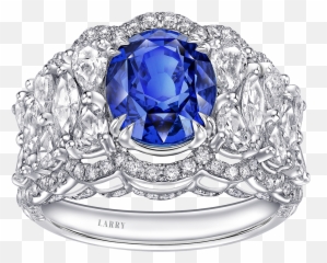 Oval Shaped Sapphire Ring - png