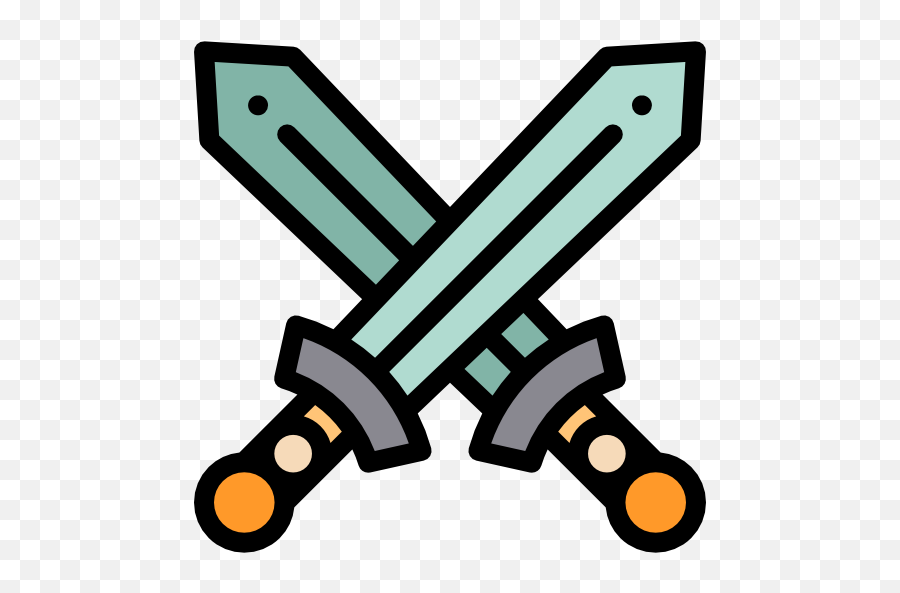 Swords - Free Weapons Icons Two Crossed Swords Simple Png,Shield Server Icon Minecraft