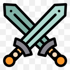 Swords - Free Weapons Icons Two Crossed Swords Simple Png,Shield Server Icon Minecraft