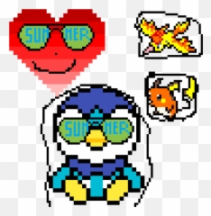 Pixilart - Cute Pokemon Heart By Ilovesoccer Pixel Art Pokemon Piplup Png,Cute Pokemon Png