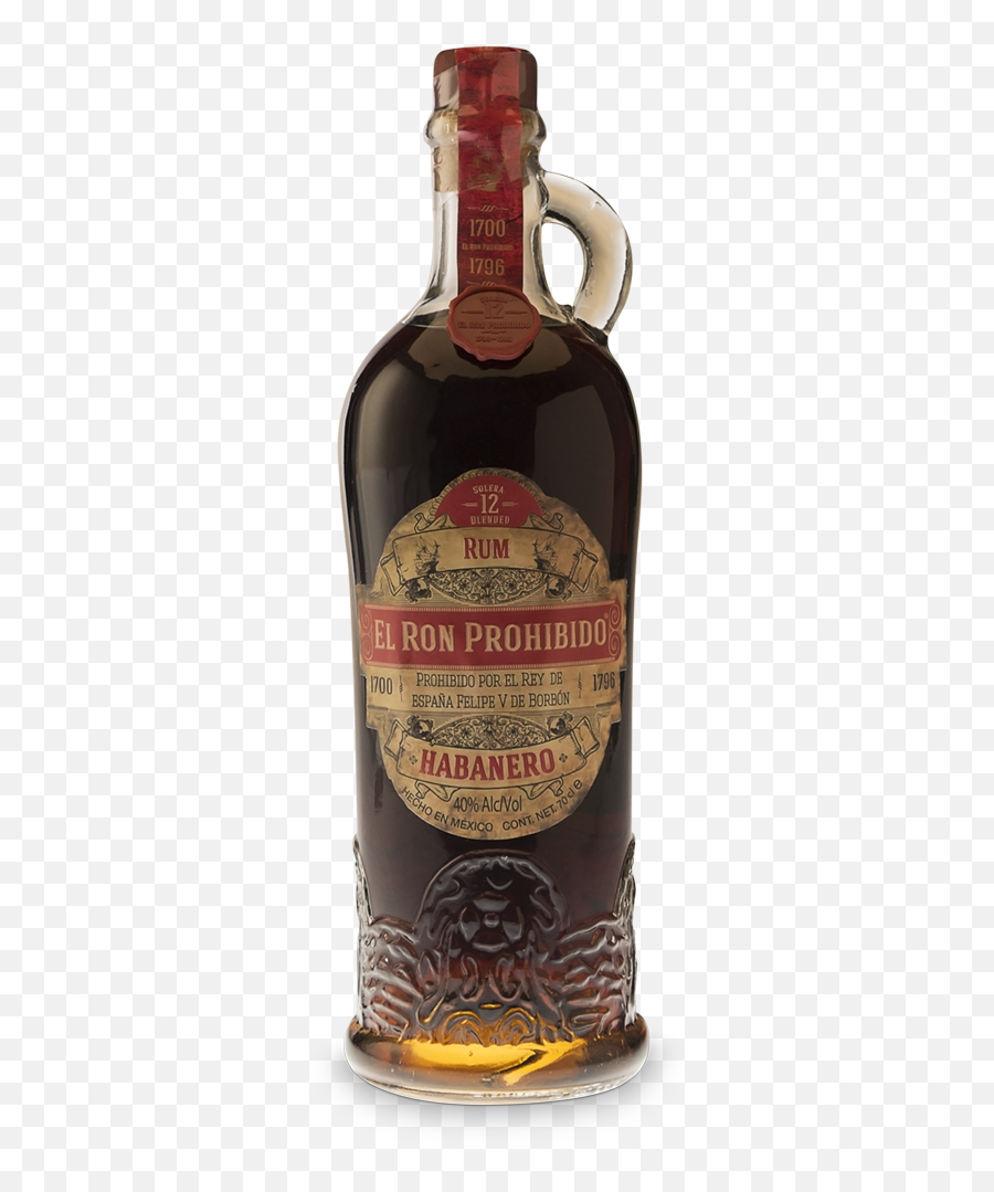 El Ron Prohibido Mexican Rum - 1423 World Class Spirits Glass Bottle Png,Prohibido Png