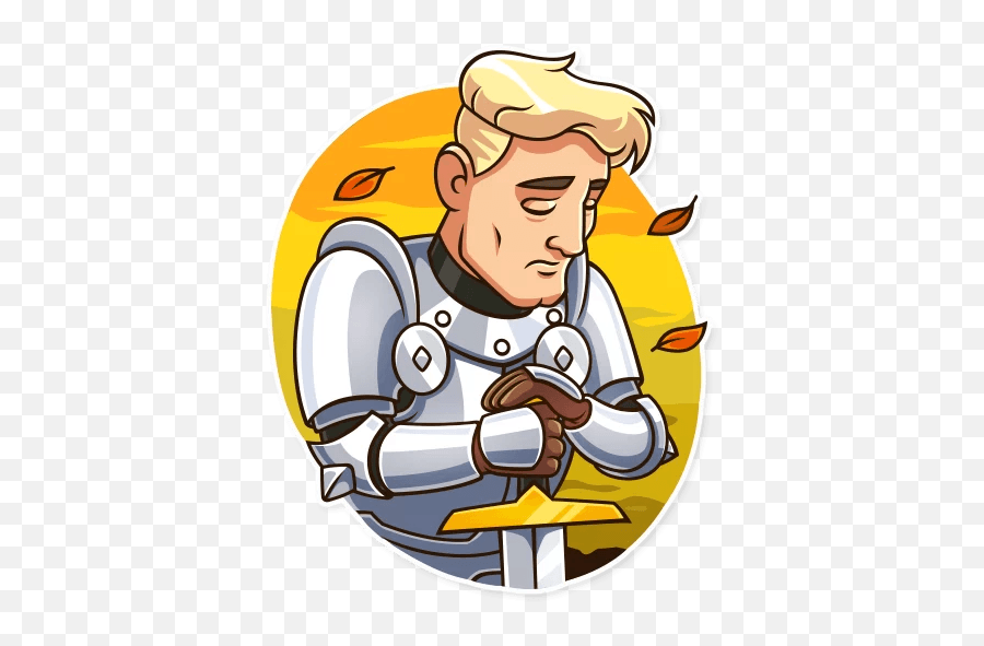 Romantic Knight - Telegram Sticker English Fictional Character Png,Fallout 3 Boy Icon