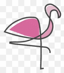 Abstract Flamingo Embroidery Design 4 Sizes U2013 Sew Swell - Girly Png,Pink Flamingo Icon
