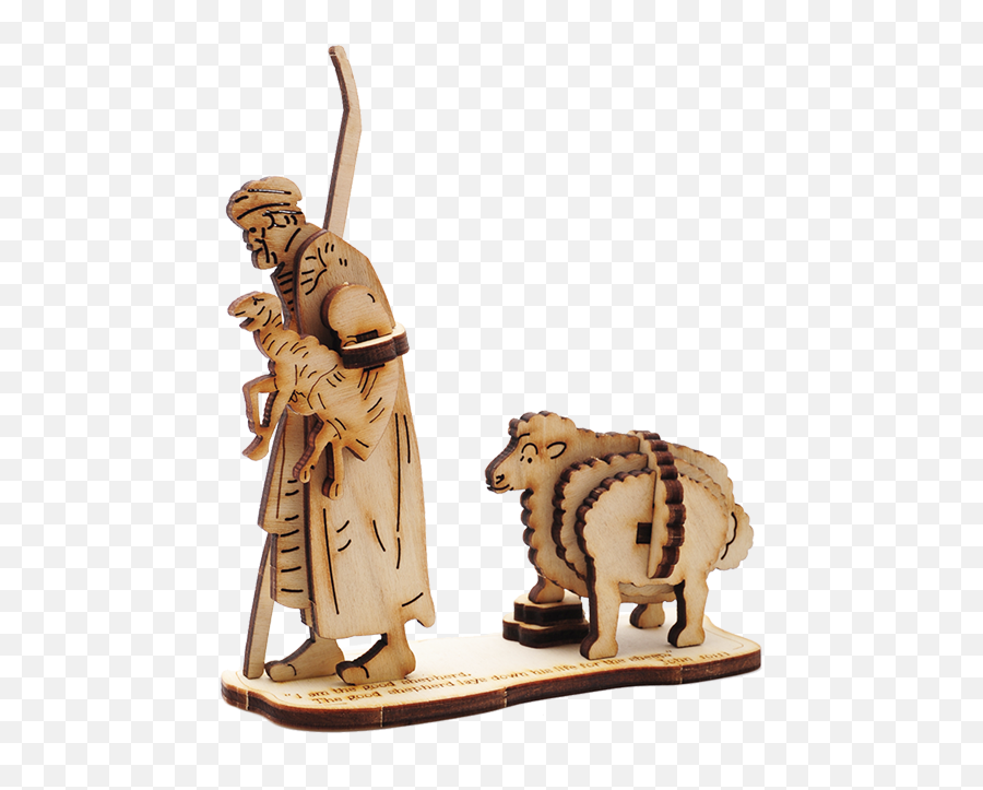 Good Shepherd 3d Wooden Puzzle Touchwoodesign - Animal Figure Png,Jesus Good Shepherd Icon