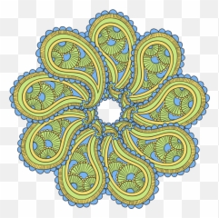 Visual Arts Paisley Motif Png Clipart - Angry Sun Mario Maker 2,Paisley Png